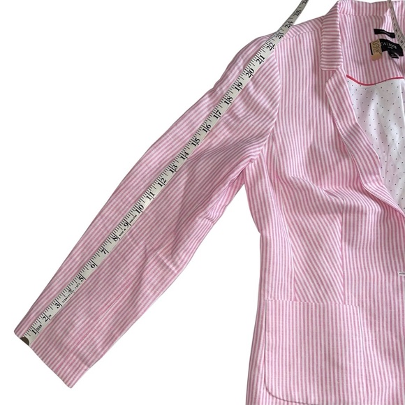 Talbots Women's Aberdeen Pink Striped Blazer Sz 6P - Picture 3 of 9
